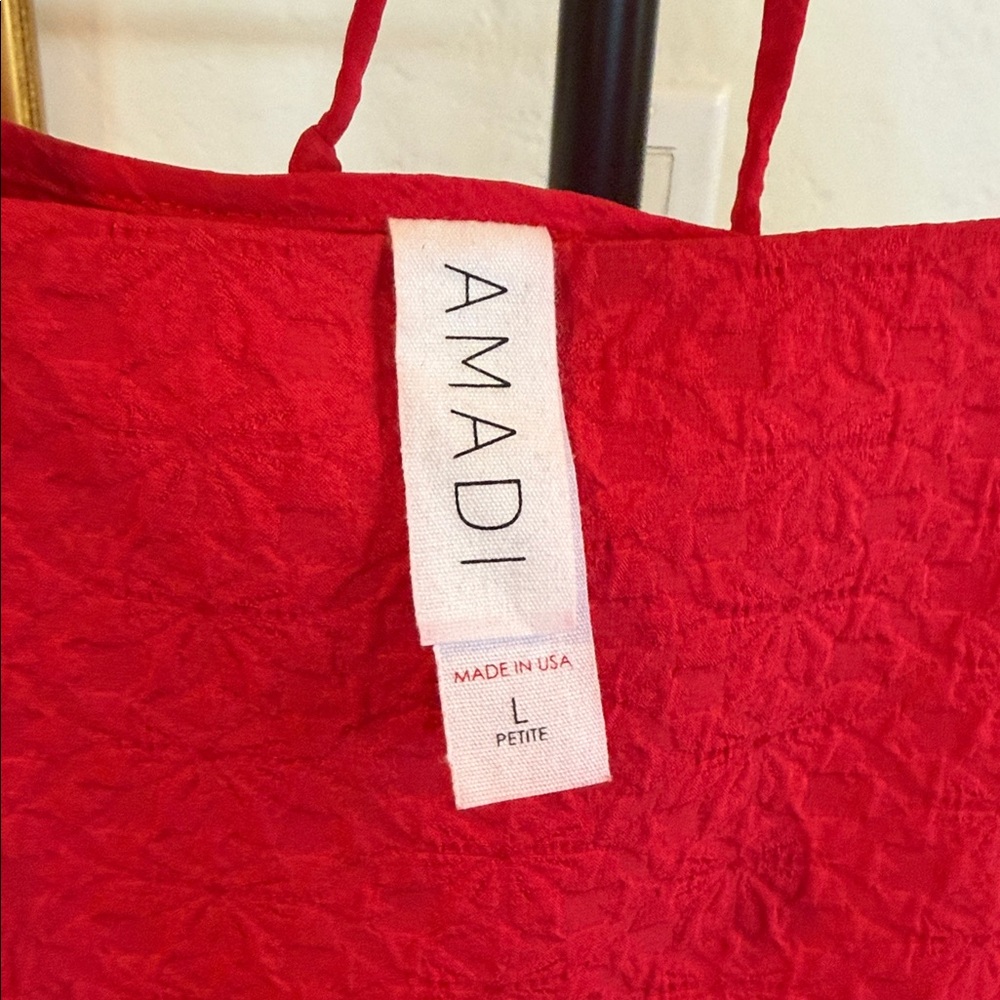 Red Square Neck Dress - Picture 3 of 5